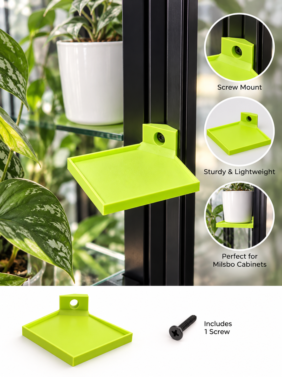 3D Printed IKEA MILSBO Cabinet Shelf